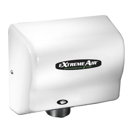 World Dryer GXT9-M Automatic Hand Dryer, 8 sec Dry, 110/240V AC, White, Epoxy Painted