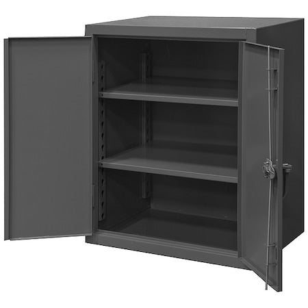 Durham MFG HDC-244842-2S95 Shelving Storage Cabinet, 42 in H, 48 in W, 24 in D, Swing, Padlock Hasp, Gray, 2 Shelves, 0