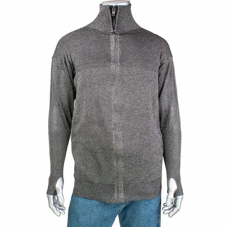 KUT Gard J145SP-4CM-TH-2XL Cut and Abrasion Resistant Jacket, Mesh Back, 4 in Collar, Thumb Holes, 2XL