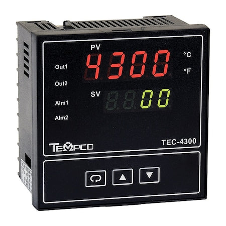 Tempco TEC55001 Temp Controller, Prog, 90-264V, Relay2A