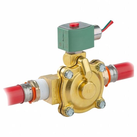 Asco K210G002LFXC 120/60,110/50 Solenoid Valve, 2-Way, 2-Position, Normally Closed, 1/2 in Pipe Size, 110V AC, 120V AC, High