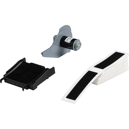Brady M7-174-593-BK Pre-Cut Label Stock Roll, Black, Gloss