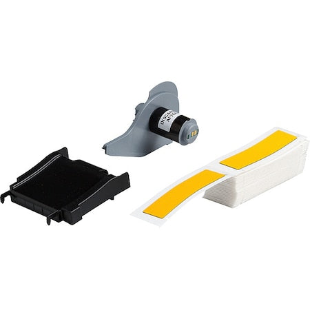 Brady M7-174-593-YL Pre-Cut Label Stock Roll, Yellow, Gloss