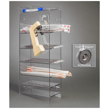 Poltex PGSERPIP6-M-BRK 6 Pocket Serological Pipette Holder, PETG