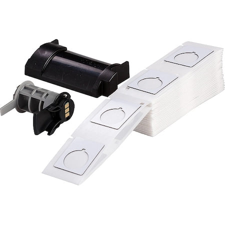 Brady M6-167-593 Pre-Cut Label Stock Roll, White, Gloss