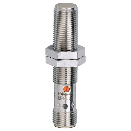 IFM KF5001 Capacitive, Cylindrical Proximity Sensor, 12 mm Dia., Stainless Steel, M12, Wires, Shielded