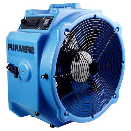 Puraero PA-250-AF Axial Blower, Blue, Plastic, 21 in H