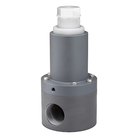 Plast-O-Matic RVDTM050T-PV Adjustable Relief Valve, 1/2 In, 100 psi