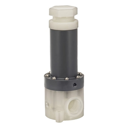 Plast-O-Matic RVDT200T-PP Adjustable Relief Valve, 2 In, 5 to 100 psi