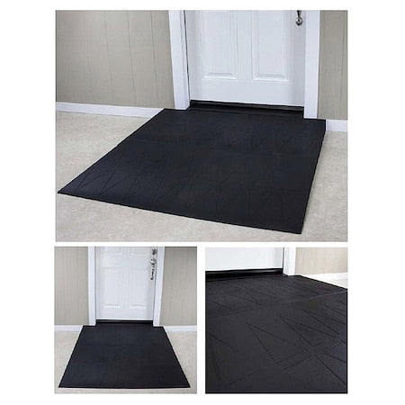 Saferesidential Ramps SRR2400 ADA Ramp, 4In.H, 49-1/2In.L, 48In.W, Black