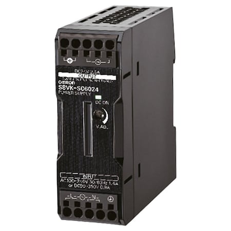 Omron S8VK-S24024 Switching Power Supply, 265/300V AC; 85/264V AC; 90/350V DC, 24V DC, 240 W, 10 A, DIN Rail
