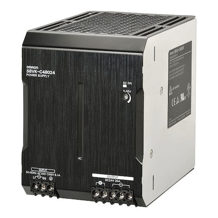 Omron S8VK-C48024 Switching Power Supply, 100/240V AC, 24V DC, 480 W, 20 A, Bracket