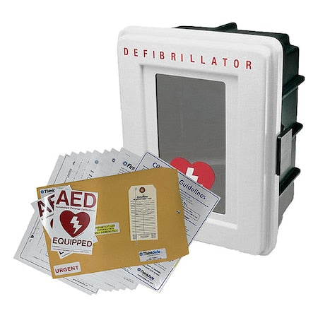 First Voice TS4400DA-MD Defibrillator Storage Cabinet, White