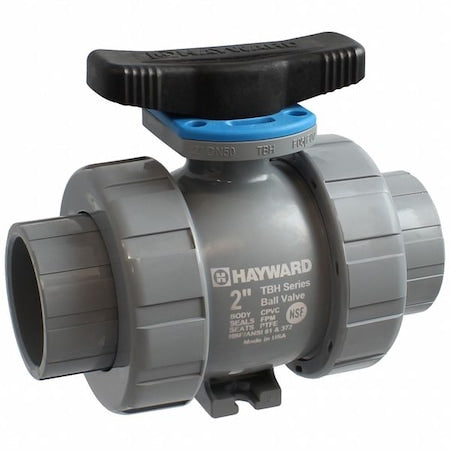 Hayward Flow Control TBH2400A0SV0Z00 Manual 2-Way Ball Valve, True-Union, CPVC