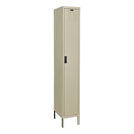 Hallowell UEL1288-1PT Wardrobe Locker, 12 in W, 18 in D, 78 in H, (1) Tier, (1) Wide, Tan