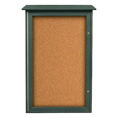 United Visual Products UVSD4226-WOODGRN Enclosed Bulletin Board 42