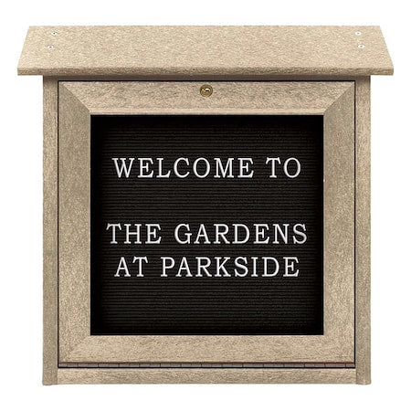 United Visual Products UVSM1818LB-SAND Outdoor Enclosed Vinyl Letter Board 18