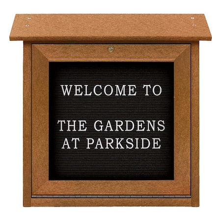 United Visual Products UVSM1818LB-CEDAR Outdoor Enclosed Vinyl Letter Board 18