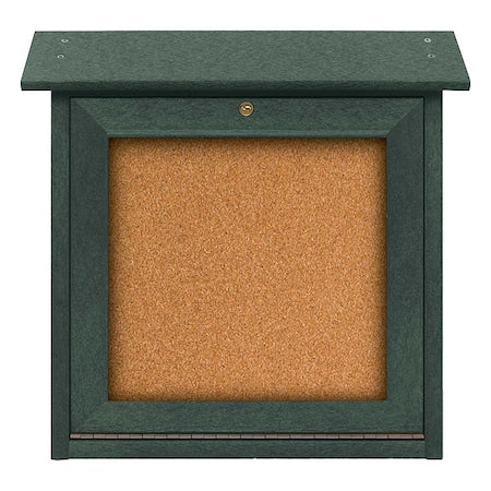 United Visual Products UVSM1818-WOODGRN Enclosed Outdoor Bulletin Board, 18
