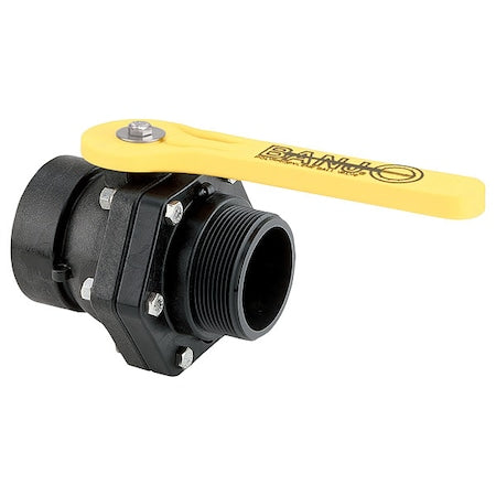 Banjo VSMT300 Manual 2-Way Ball Valve, NPT, Polypro