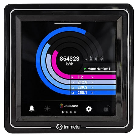 Trumeter VT-PWR-HV Touch Screen Power Meter, 250, NEMA Rating