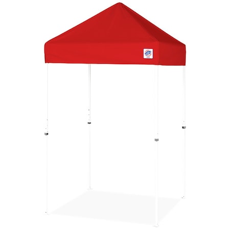 E-Z UP VU2STL05KFWHTRD Shelter, Red, 5 ft W, 5 ft L