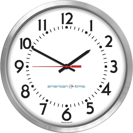 American Time WN64AGDD304BP Clock, Aluminum Case, Analog, 16-1/4