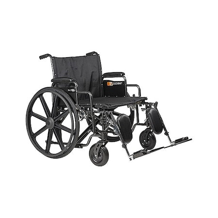 First Voice TS-10291 Wheelchair, 700 lb, 28 In Seat, Silver/Black