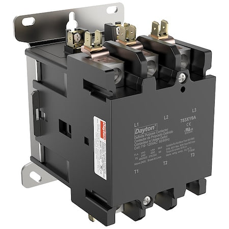 DAYTON 783XY0 Definite Purpose Magnetic Contactor, 120V AC, 3 P, Non-Reversing, 3 Phase, Box Lug