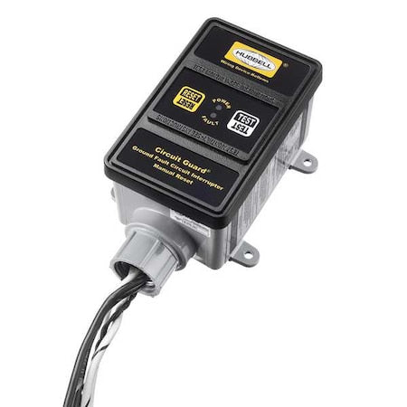 Hubbell Wiring Device-Kellems GFHW430 GFCI, Hard Wired, 3 PH 120/208V, 30A, Black