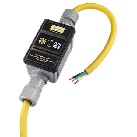 Hubbell Wiring Device-Kellems GFP5305 Line Crd GFCI, 6 ft., Ylw, 30A, NEMA 4X, 250V
