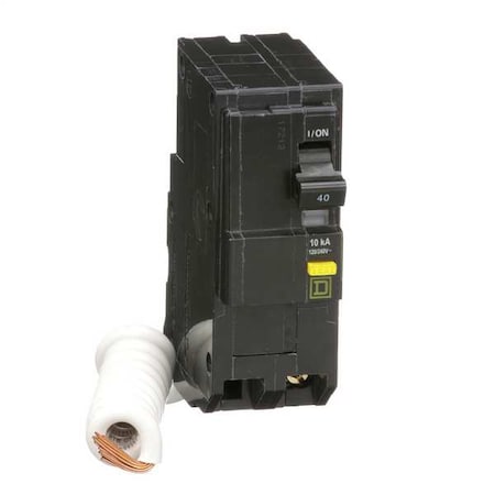 Square D QO240GFI Miniature Circuit Breaker, QO Series, 40A, 2 Pole, 120/240V AC, 10kA at 120/240V AC, A Curve