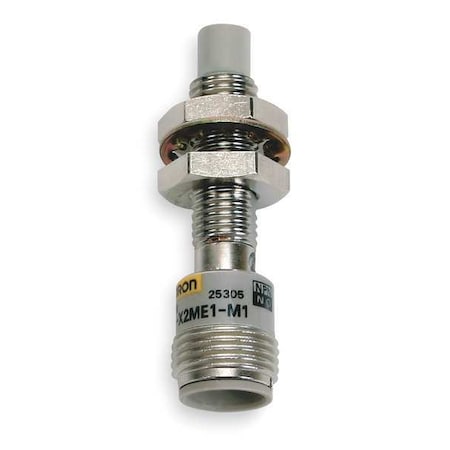 Omron E2E-X2Y1-M4 Cylindrical, Inductive Proximity Sensor, 12 mm Dia., Brass, M12, 2 Wires, Shielded