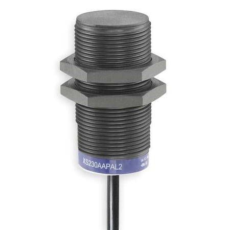 Telemecanique Sensors XS230AANAM12 Cylindrical, Inductive Proximity Sensor, 30 mm Dia., PPS, M12, 3 Wires, Unshielded