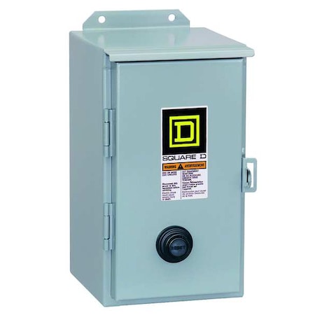Square D 8536SDA1V02S Magnetic Motor Starter, Non-Reversing, No Auxiliary Contacts, 120V AC, 3 P, Screw Clamp