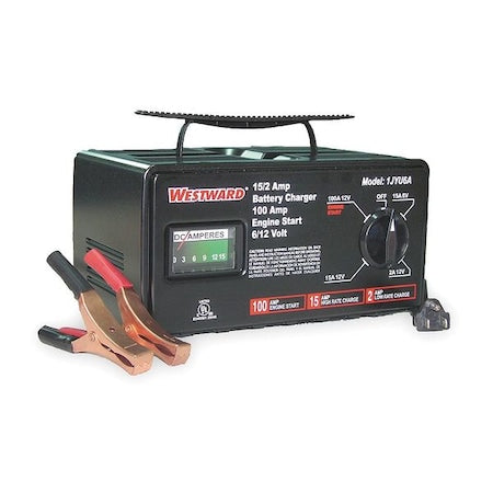 Westward 1JYU6 Battery Charger, Automatic Boosting, Charging For Battery Voltage: 6, 12