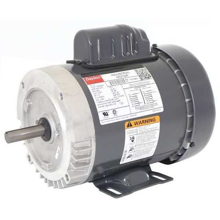 DAYTON 1K076 Capacitor-Start General Purpose Motor, 1/3 hp HP, 115/208-230V AC Voltage, 56C Frame