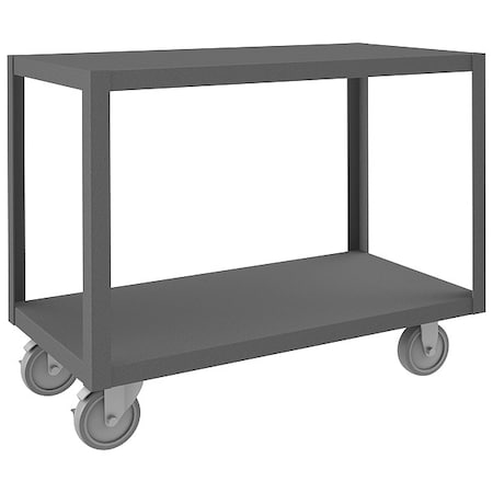 Durham MFG HMT-1836-2-95 High Deck Portable Table, 2 Shelves