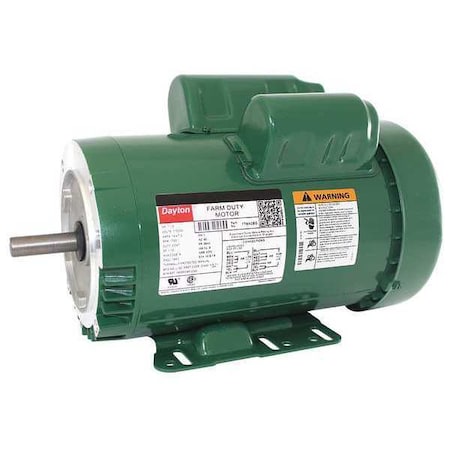 DAYTON 1TMX2 Capacitor-Start/Run High Torque Farm Duty Motor, 1 1/2 HP, 115/230V AC Voltage, 56HC Frame