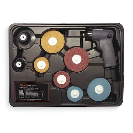 Ingersoll-Rand 3103KA Angle Grinder Kit, 1/4 in NPT Female Air Inlet, Medium Duty, 15,000 RPM, 0.2 hp