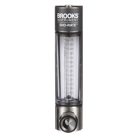 Brooks 1250AR6051MRSVV Flowmeter, Flow Range at CCM of Air 0-2580