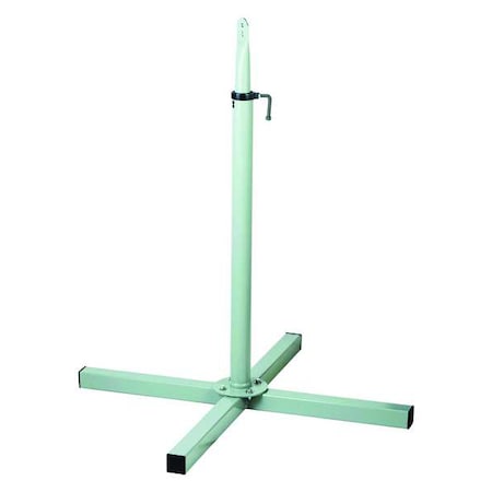 DAYTON 1ZCP4 Open Base Pedestal Floor Fan, 41-1/2 in to 58-1/2 in H, 38 in L, Polyester Powder Coated Steel, Gray