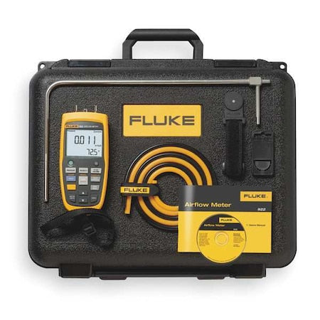 Fluke FLUKE-922/KIT Handheld Micromanometer Kit, 0 to 16In WC
