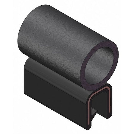 Trim-LOK 3100B3X3/16C-100 Trim Seal, EPDM, 100 ft Length, 3/8 in Overall Width, Style: Trim with a Side Bulb