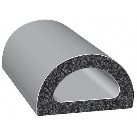 Trim-LOK X125HT-250 Rubber Seal, D-Shaped, 0.75