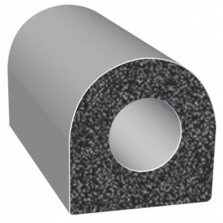 Trim-LOK X101HT-500 Rubber Seal, D-Shaped, 0.5