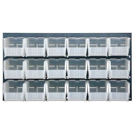 Quantum Storage Systems QLP-3619-230-18CL Steel Louvered Panel, 1/4 in D x 20 in H x 36 in W, Gray