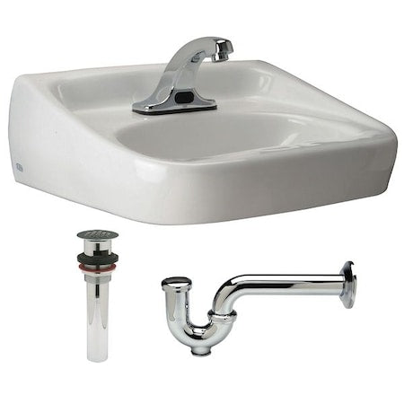 Zurn Z5354.664.1.07.00.0 Wall Mount, 3 Hole, Sensor, White, Bathroom Sink