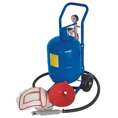 Westward 10Z913 Abrasive Blaster, Press, 45 lb, 60-125 psi