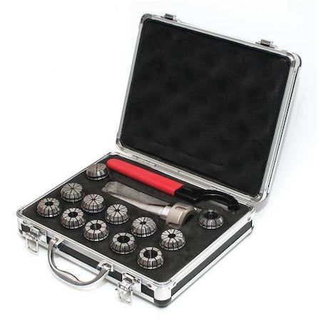 DAYTON 11A471 Collett Chuck Set, ER32-R8, 12 Pcs.